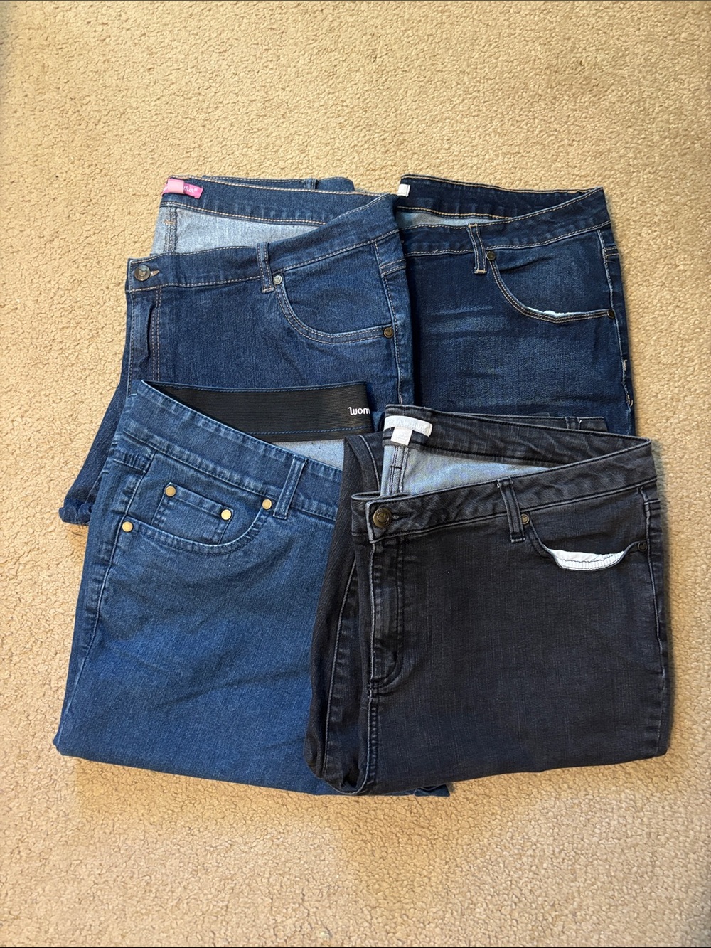 4 Piece Women Within Plus Size Jean Bundle Size 20W